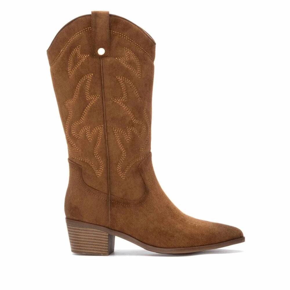 NEW XTI women's western pattern boots in camel